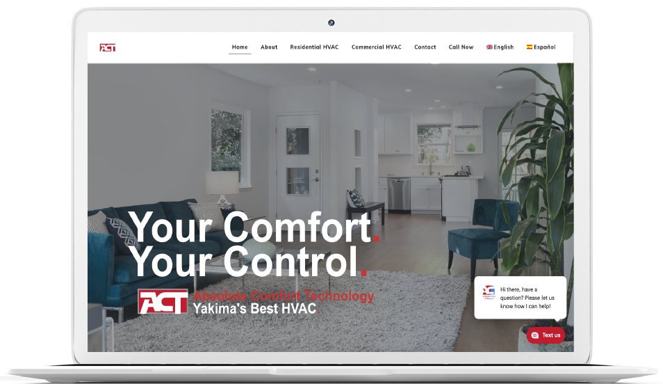 hvac website design yakima wa